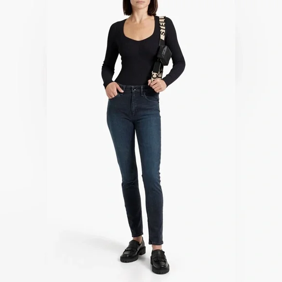 RAG & BONE Nina High-Rise Skinny Jeans in Marine Blue 26 Jeans